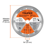 Disco de diamante 7', corte porcelanato, Truper