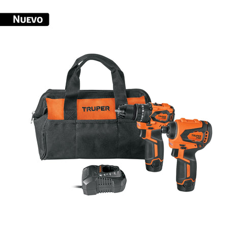 Combo rotomartillo/destornillador + destornillador/impacto, 12 V Truper Pro