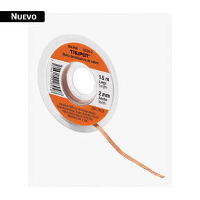 Malla desoldadora de cobre, 2 mm x 1.5 m, Truper