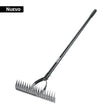 Rastrillo aireador de 19 dientes, mango 54', fibra vidrio