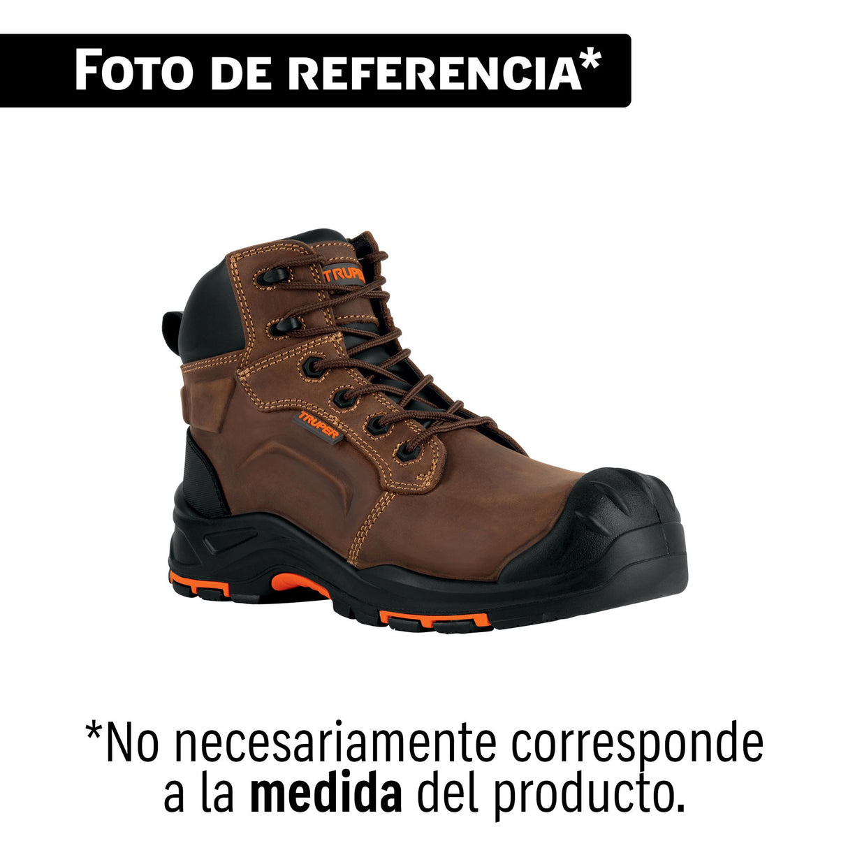 Bota de seguridad café, #23 casquillo de aramida, Truper
