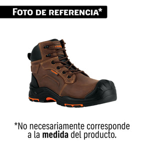 Bota de seguridad café, #23 casquillo de aramida, Truper
