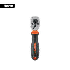 Matraca mini 1/4' para puntas y dados, comfort grip, Truper