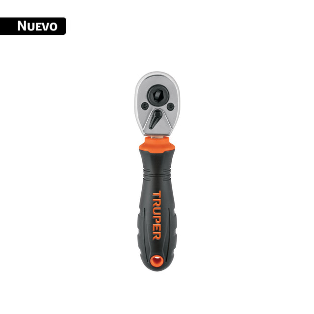 Matraca mini 1/4' para puntas y dados, comfort grip, Truper