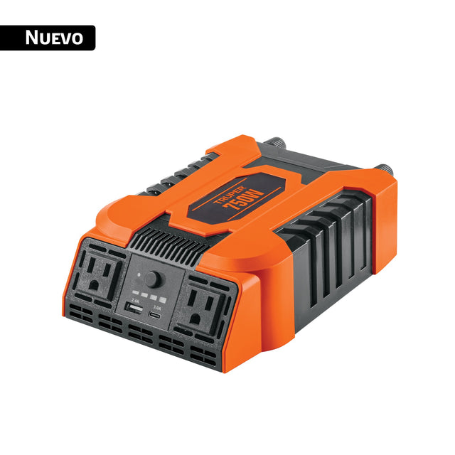 Inversor de corriente de 750 W con puertos USB A y C, Truper
