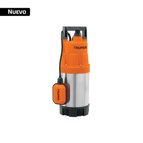 Bomba sumergible acero inoxidable, agua limpia, 1 HP, Truper