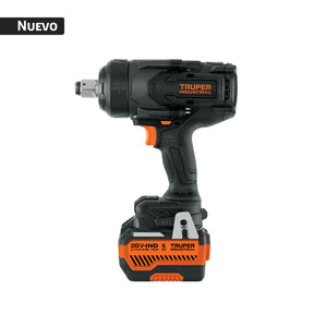Llave de impacto 3/4' 20 V 1300 Nm, 2 baterías 6 Ah, Truper Industrial