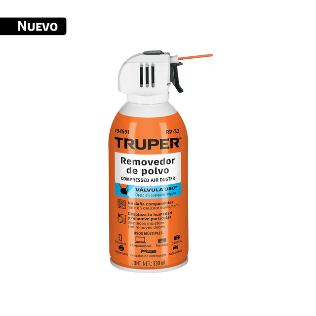 Removedor de polvo (aire comprimido) de 330 ml, Truper