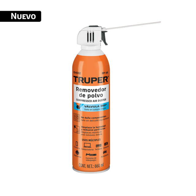 Removedor de polvo (aire comprimido) de 660 ml, Truper