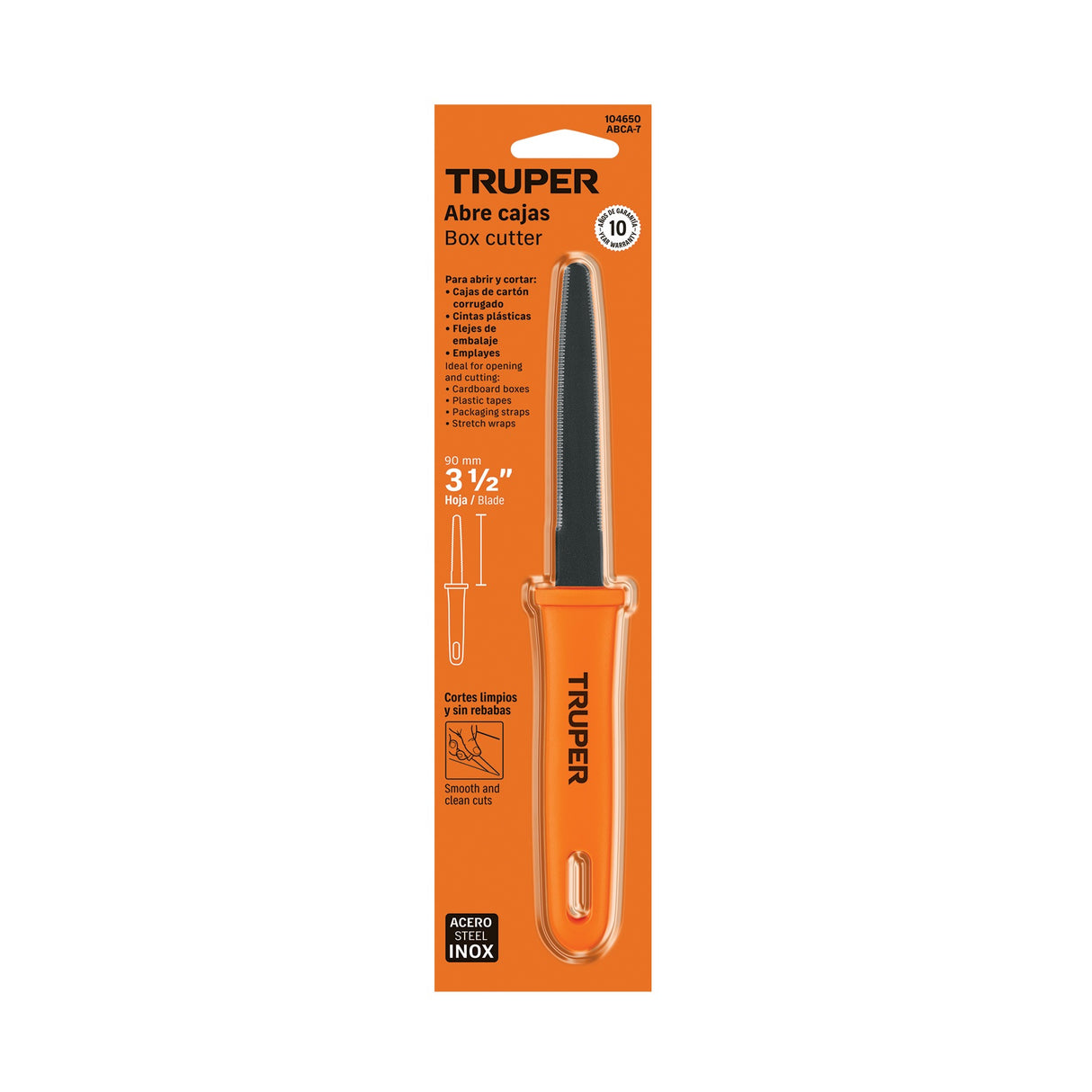 Abre cajas de acero inoxidable de 7-1/2', Truper