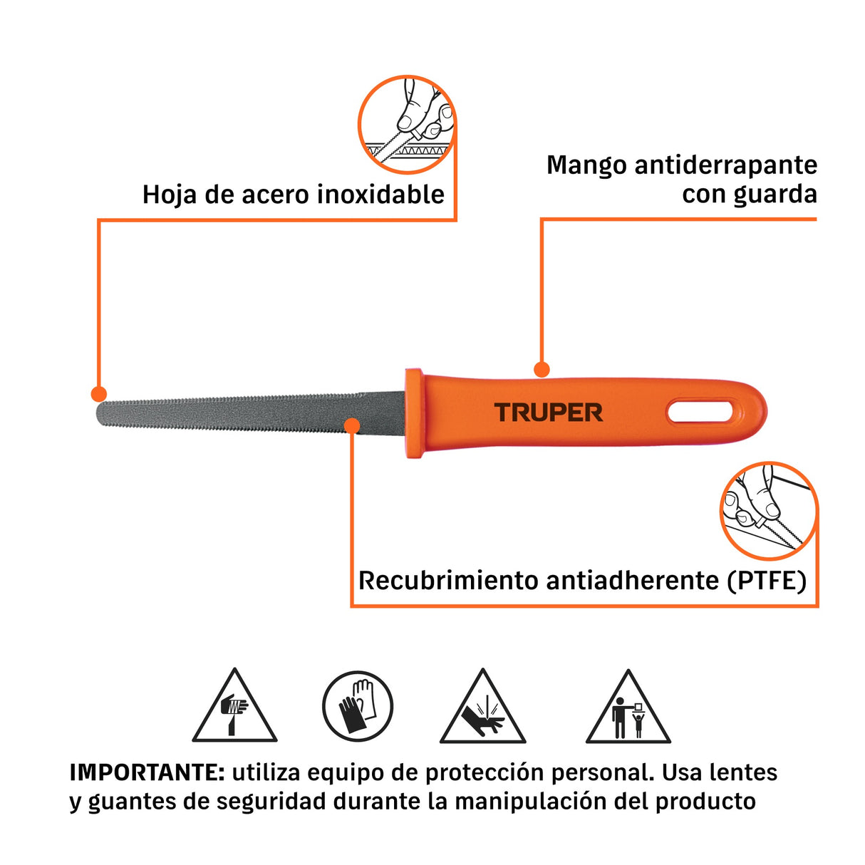Abre cajas de acero inoxidable de 7-1/2', Truper