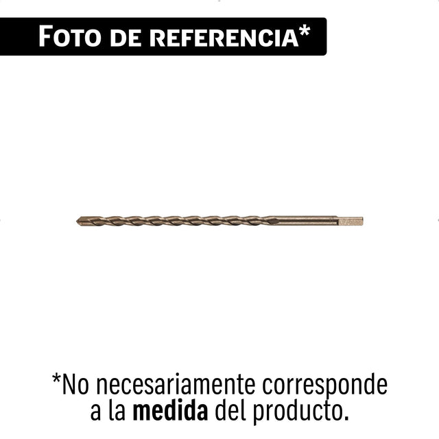 Broca para concreto de 1/2 x 12' en blister, Truper
