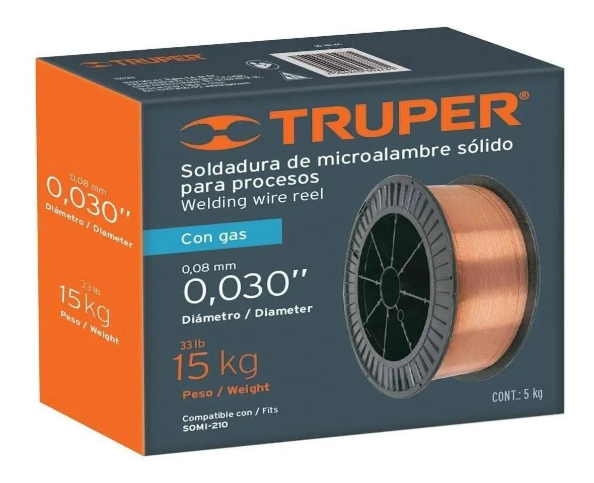 Caja con 15 kg de Microalambre Solido para Procesos con Gas