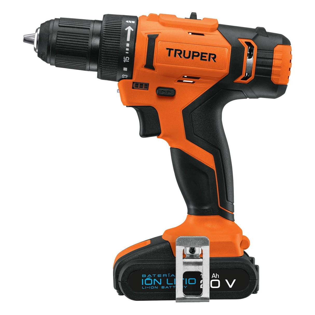 Taladro Inalámbrico 1/2", 20 V, 1 Batería 2 Ah, 1 Cargador Truper Pro