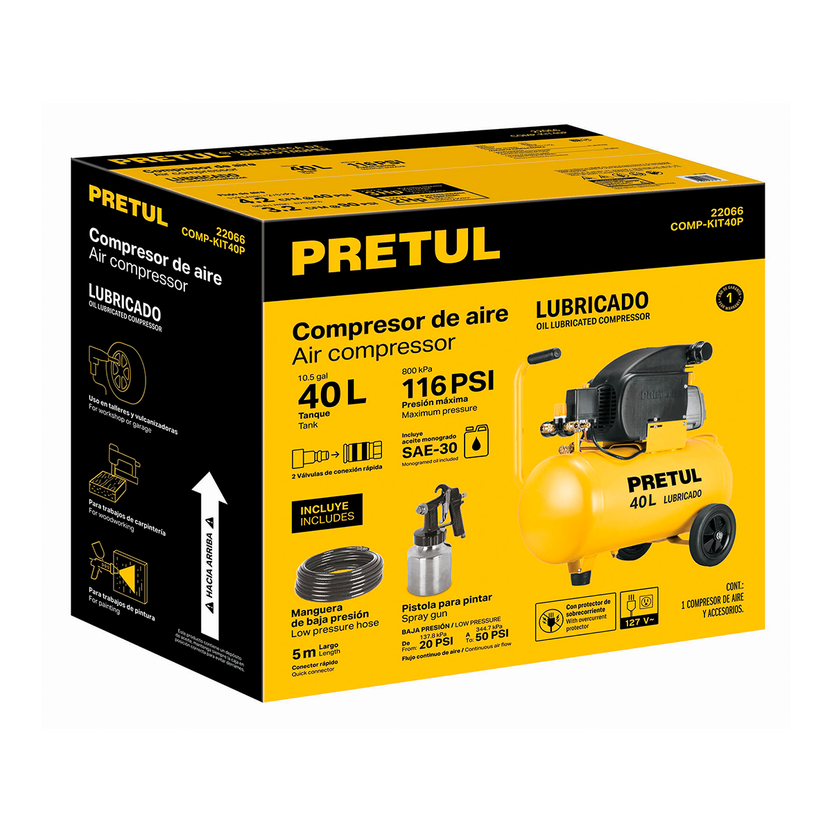 Caja de Empaque de Repuesto para COMP-40LP, Pretul