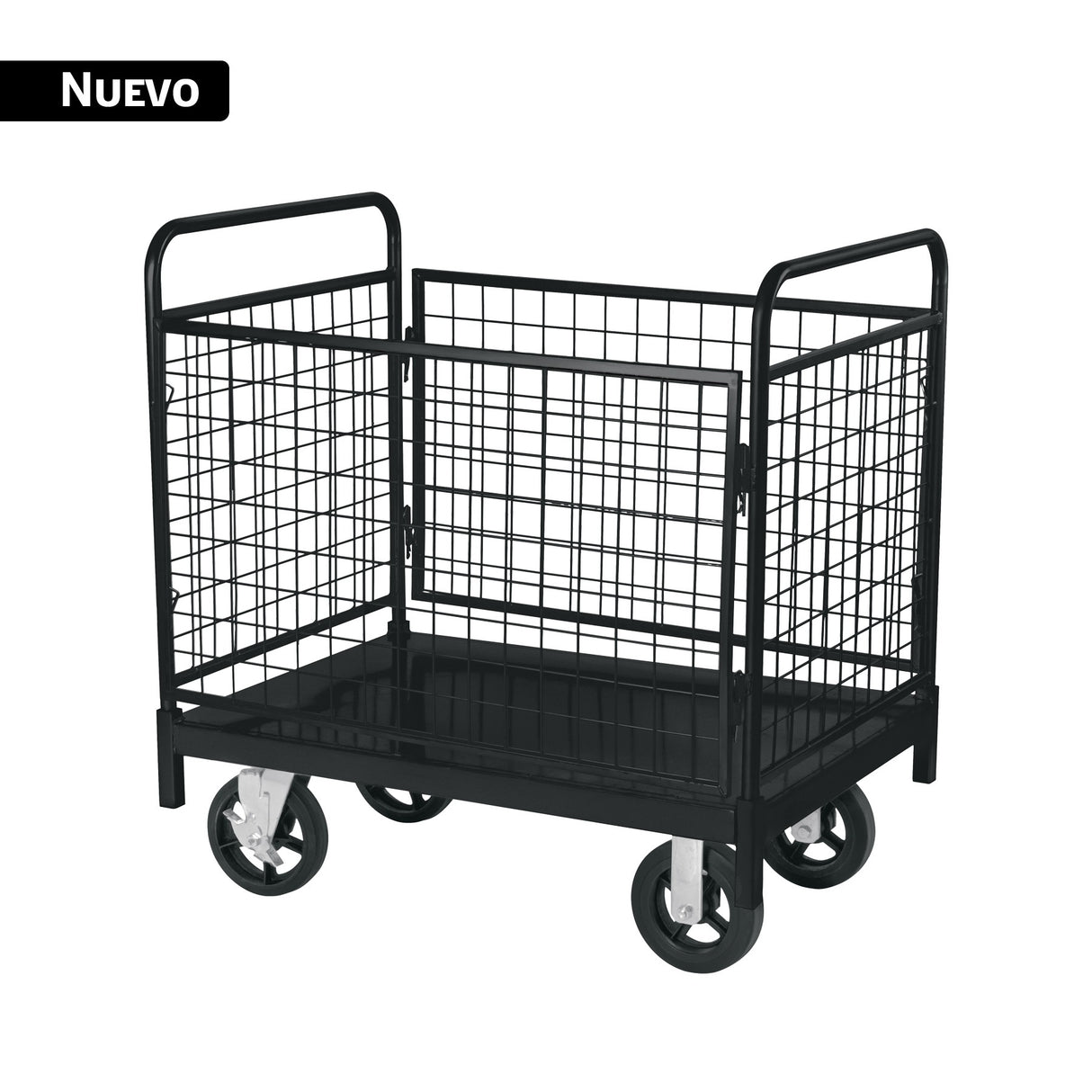 Carro de plataforma con canastilla, 400 kg, Pretul
