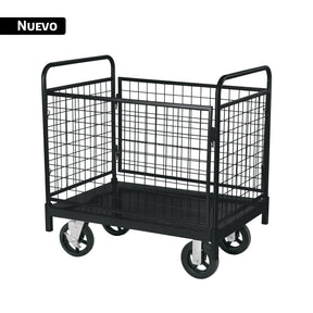 Carro de plataforma con canastilla, 400 kg, Pretul