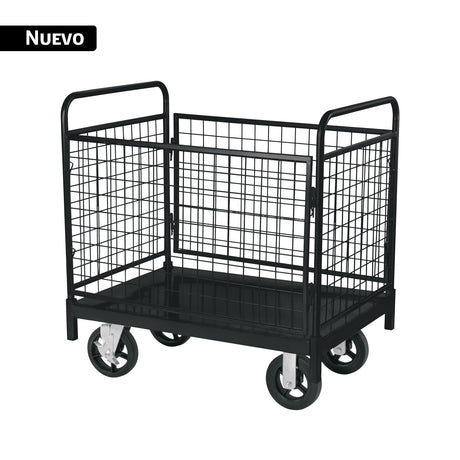 Carro de plataforma con canastilla, 400 kg, Pretul