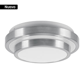 Luminario LED plafón decorativo 9 W 6500K, metálico, Basic