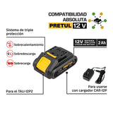 Batería ion litio, 12 V, 2 Ah, Pretul