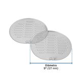 Juego 2 tapas transparentes de PVC para coladera 5', Foset