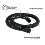 Manguera reforzada con multiconector, desagüe lavadora, 1.5 m