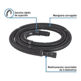 Manguera reforzada con multiconector, desagüe lavadora, 3 m