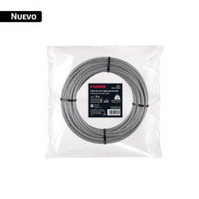 Cable rígido 3/16' x 10 m, acero galvanizado, Fiero