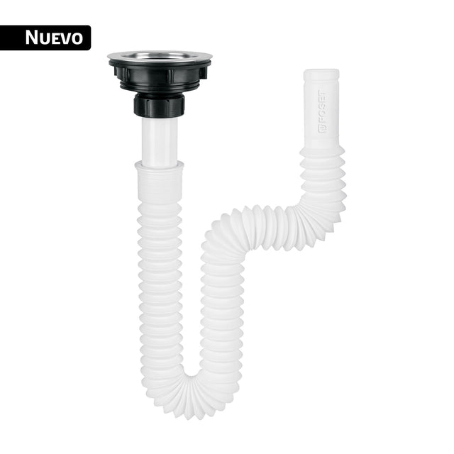 Céspol flexible con contracanasta de acero inoxidable, Foset