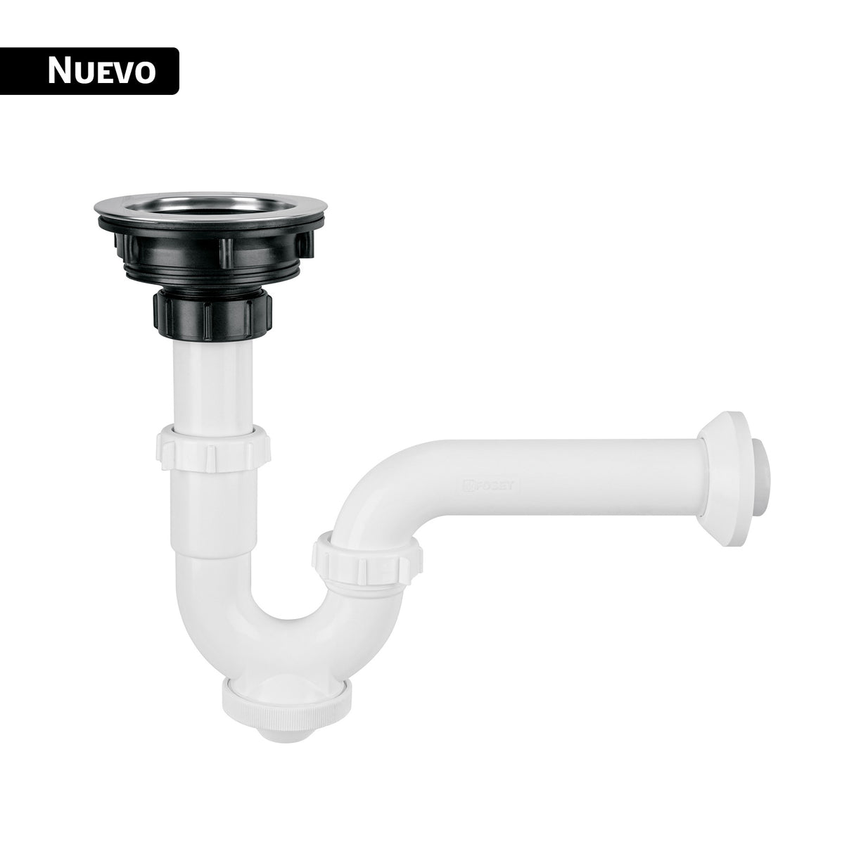 Céspol rígido con contracanasta de acero inoxidable, Foset