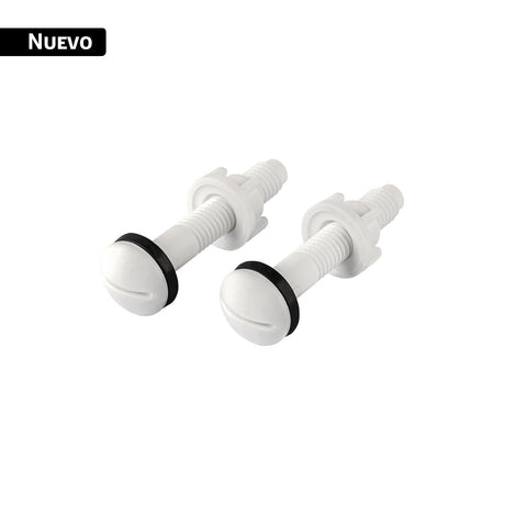 Bolsa con 2 tornillos plasticos 5/16' x 65 mm para WC, Foset