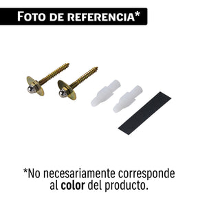 Bolsa con 2 pijas y taquetes 1/4'X65 mm para WC a piso, Foset