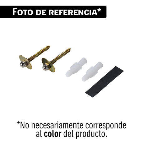Bolsa con 2 pijas y taquetes 1/4'X65 mm para WC a piso, Foset