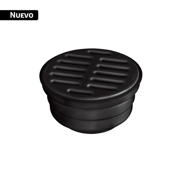 Coladera 5' universal, ABS, negra 1/4 vuelta, Foset