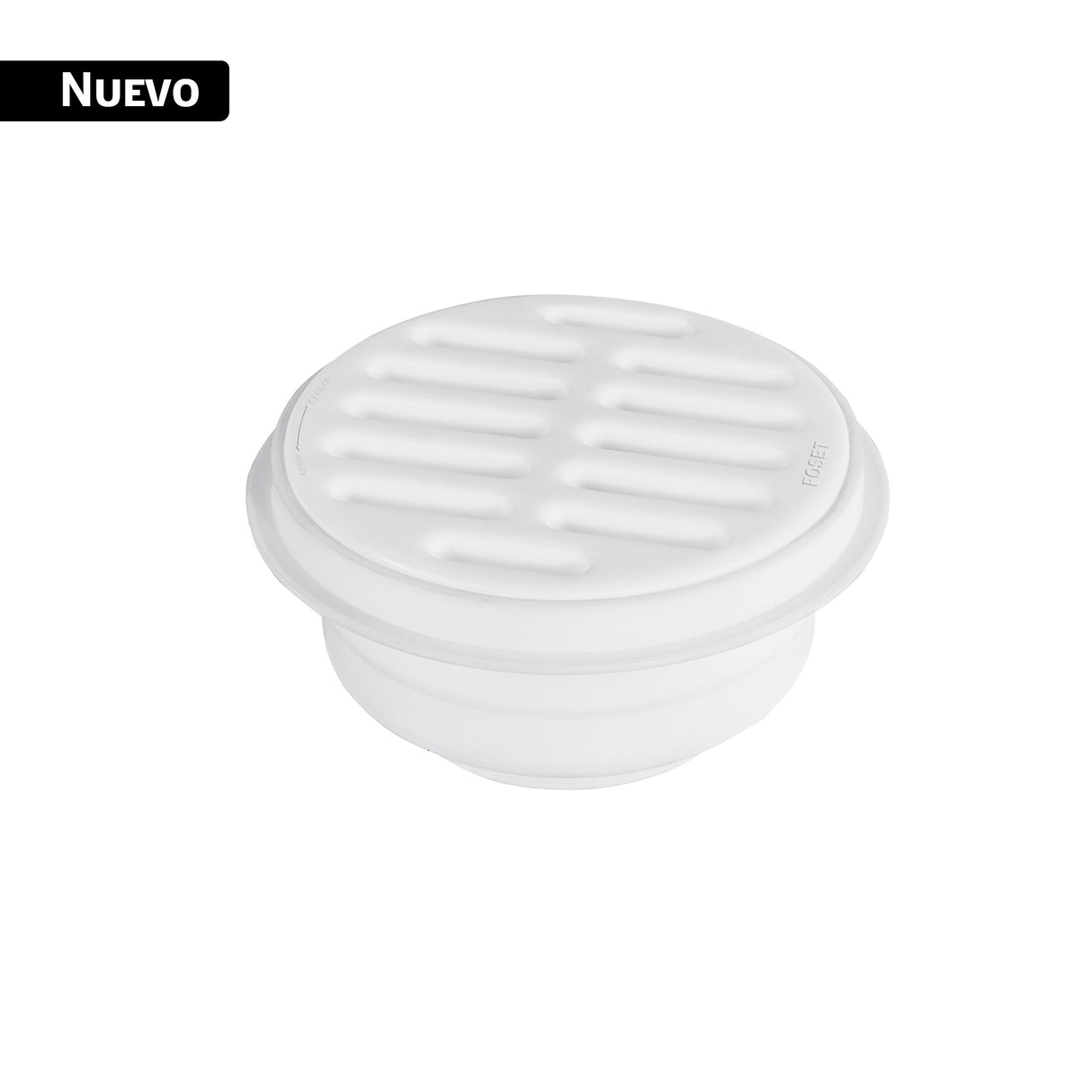 Coladera 5' universal, ABS, rejilla blanca 1/4 vuelta, Foset
