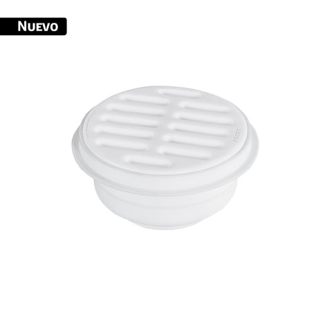 Coladera 5' universal, ABS, rejilla blanca 1/4 vuelta, Foset