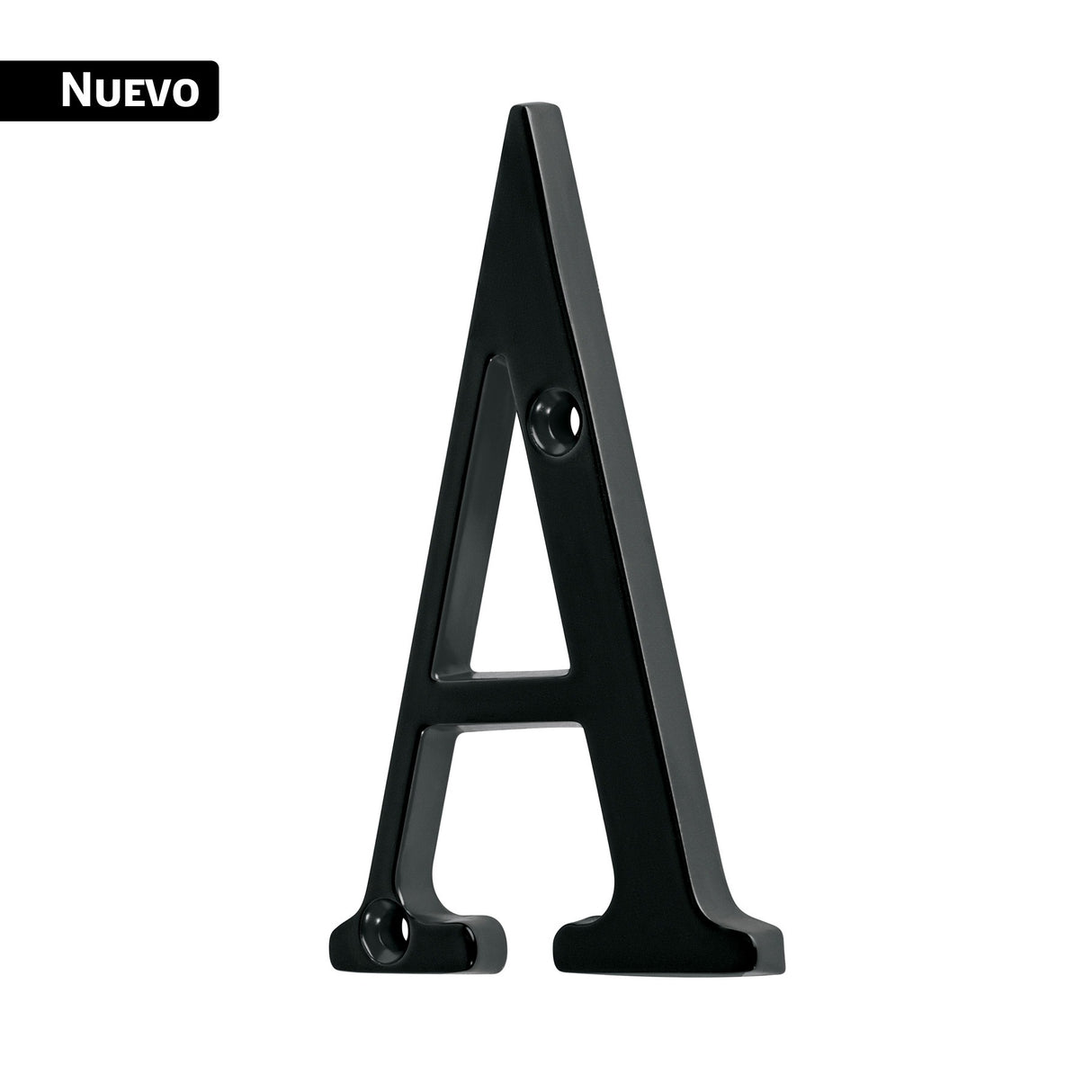 Letra a de latón sólido 4', negro, Hermex