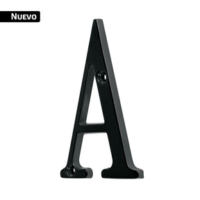 Letra a de latón sólido 4', negro, Hermex