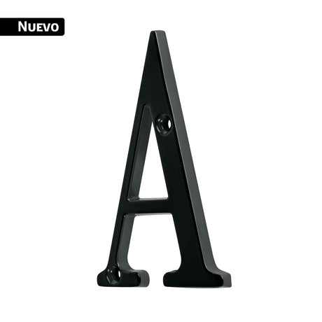 Letra a de latón sólido 4', negro, Hermex