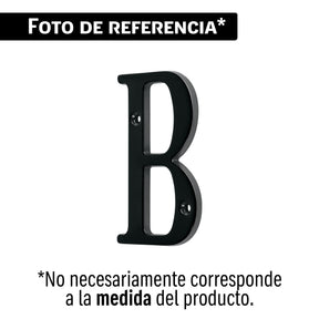 Letra b de latón sólido 4', negro, Hermex