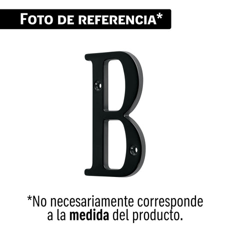 Letra b de latón sólido 4', negro, Hermex