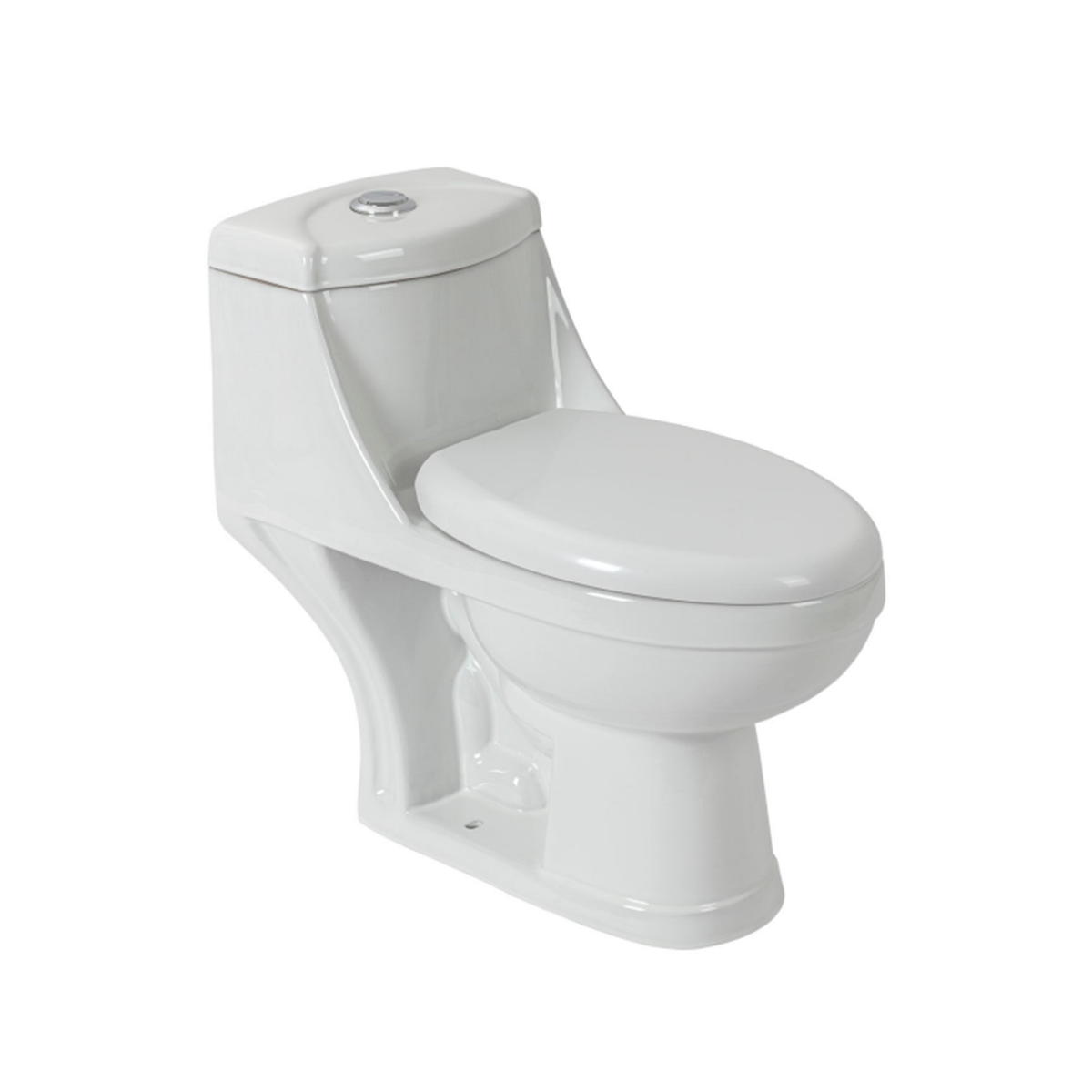 Sanitario One Piece Alargado con Trampa Semioculta, Blanco, Foset