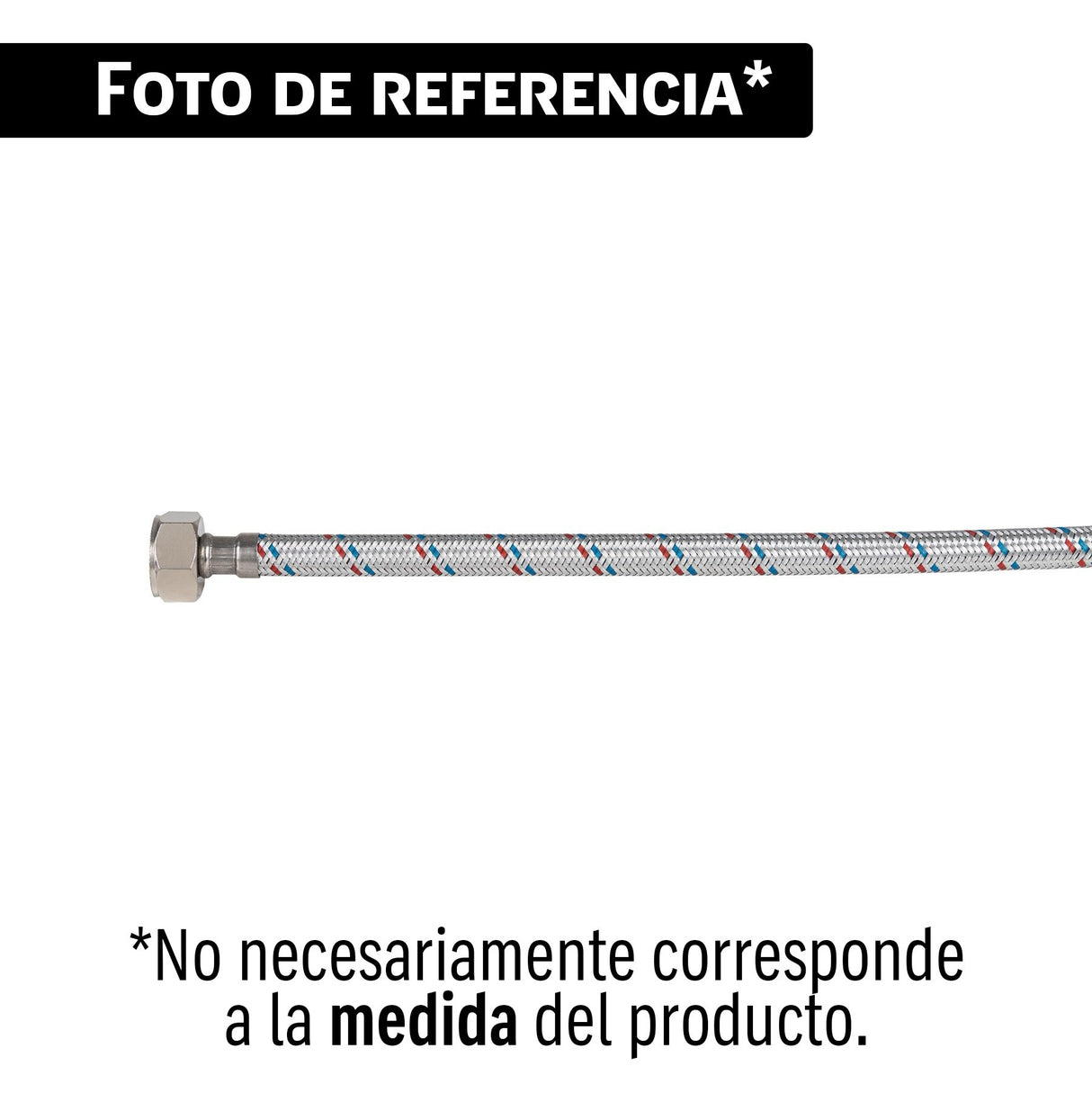 Manguera para WC de aluminio, 7/8 x 7/8', 35 cm, Basic