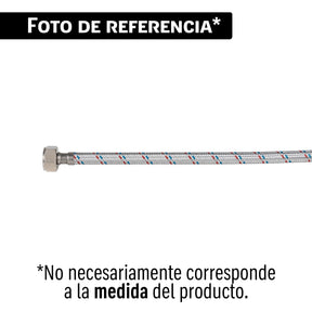 Manguera para WC de aluminio, 7/8 x 7/8', 35 cm, Basic