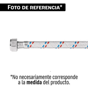 Manguera para WC de aluminio, 7/8 x 7/8', 50 cm, Basic