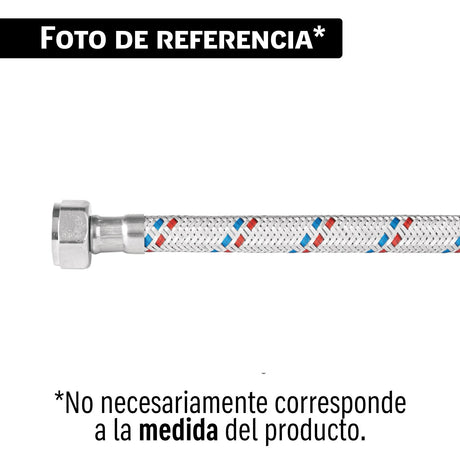 Manguera para WC de aluminio, 7/8 x 7/8', 50 cm, Basic