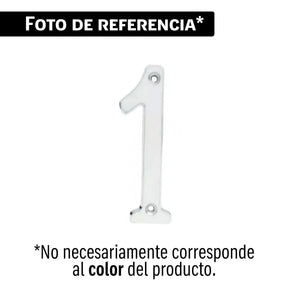 Número 1 de latón sólido 4', níquel satín, Hermex