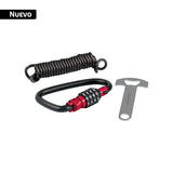 Candado para casco de motocicleta, 7 cm x 1 m, Hermex