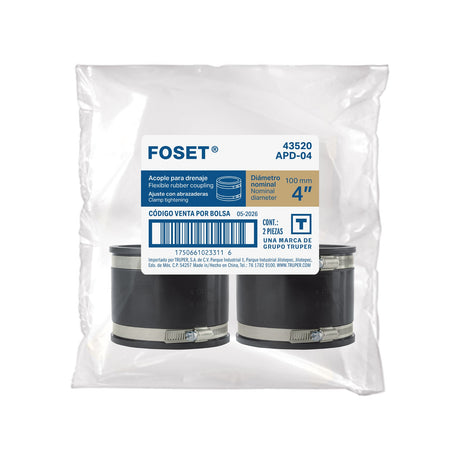 Acople para drenaje de 4 x 4', Foset