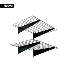 Juego de 2 repisas metálicas de 46 x 122 cm, Fiero